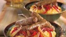 Turkey Sausage and Peppers with Polenta Turkey Sausage and Peppers with Polenta