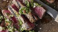 Black Treacle and Miso-Marinated Rump with Chimichurri Sauce Black Treacle and Miso-Marinated Rump with Chimichurri Sauce