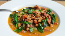 Curried Black-eyed Peas With Sausage and Spinach Curried Black-eyed Peas With Sausage and Spinach