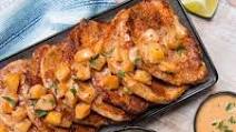 Pastor Pork Chops with Riced Cauliflower & Broccoli Pastor Pork Chops with Riced Cauliflower & Broccoli
