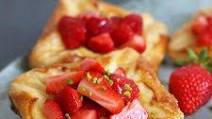 Danish with Vanilla Custard and Strawberries Danish with Vanilla Custard and Strawberries