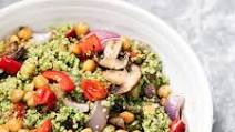 Roasted Veggie, Chickpea & Pesto Quinoa Salad Roasted Veggie, Chickpea & Pesto Quinoa Salad