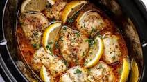 Crock Pot Lemon Garlic Butter Chicken Thighs Crock Pot Lemon Garlic Butter Chicken Thighs