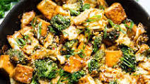 Tofu Stir-Fry with Vegetables and Peanut Sauce Tofu Stir-Fry with Vegetables and Peanut Sauce