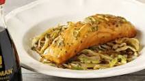 Salmon with soy, fennel and ginger Salmon with soy, fennel and ginger