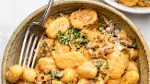 Vegan Italian Sausage Gnocchi with Burst Cherry Tomato Sauce Vegan Italian Sausage Gnocchi with Burst Cherry Tomato Sauce