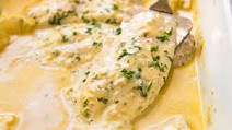 Baked Fish with Lemon Cream Sauce Baked Fish with Lemon Cream Sauce