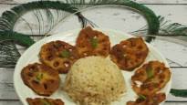Lotus root fry in besan Lotus root fry in besan
