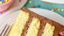 Moist Yellow Cake with Chocolate Frosting Moist Yellow Cake with Chocolate Frosting