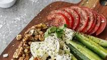Low-carb vegetarian Mediterranean breakfast plate Low-carb vegetarian Mediterranean breakfast plate