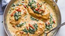 Creamy Chicken Breast in Spinach Parmesan Sauce Creamy Chicken Breast in Spinach Parmesan Sauce