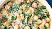 One Pan Creamy Trader Joe's Cauliflower Gnocchi & Sausage Skillet One Pan Creamy Trader Joe's Cauliflower Gnocchi & Sausage Skillet