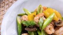 Shrimp and vegetable stir fry Shrimp and vegetable stir fry