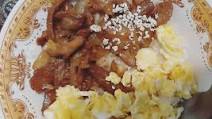 Simple beef teriyaki donburi Simple beef teriyaki donburi