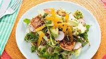 Mexican Chopped Salad with Queso de Freir, Chayote Squash & Citrus Vinaigrette Mexican Chopped Salad with Queso de Freir, Chayote Squash & Citrus Vinaigrette