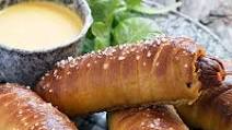 Pretzel Dogs with Honey Mustard Dipping Sauce Pretzel Dogs with Honey Mustard Dipping Sauce