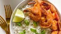 Coconut Lime Jasmine Rice w/ Zesty Grilled Shrimp Coconut Lime Jasmine Rice w/ Zesty Grilled Shrimp