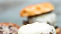 Grilled Black-Olive Burger With Japanese Vinegar Recipe Grilled Black-Olive Burger With Japanese Vinegar Recipe