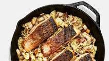 Crispy-Skin Salmon with Napa Cabbage Crispy-Skin Salmon with Napa Cabbage
