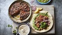 Tepsi kebap with spinach yoghurt Tepsi kebap with spinach yoghurt