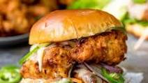 Crispy Chicken Burger with Honey Mustard Coleslaw Crispy Chicken Burger with Honey Mustard Coleslaw