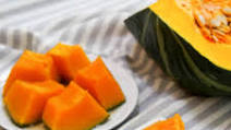Kabocha no nimono (Japanese simmered squash) Kabocha no nimono (Japanese simmered squash)