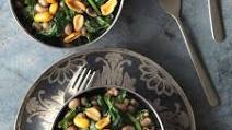 Anjum Anand's spinach with black-eyed peas Anjum Anand's spinach with black-eyed peas