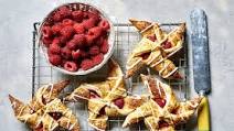 Raspberry custard Danish pastries Raspberry custard Danish pastries