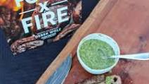 Cheesy Skewered Skirt Steak with Salsa Verde Cheesy Skewered Skirt Steak with Salsa Verde