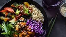 Korean Barbecue Tofu Bowls with Veggies and Quinoa Korean Barbecue Tofu Bowls with Veggies and Quinoa