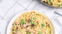 Creamy Pasta with Bacon and Peas Creamy Pasta with Bacon and Peas