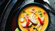 Classic tom yum soup with chicken and shrimp Classic tom yum soup with chicken and shrimp