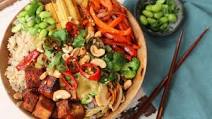 Veg & Tofu Stir-fry with Creamy Tahini Mustard Sauce Veg & Tofu Stir-fry with Creamy Tahini Mustard Sauce