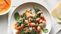 Gnocchi With Spinach and Pepper Sauce Gnocchi With Spinach and Pepper Sauce