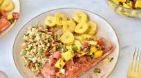 Mango Salsa Salmon with Cauli Rice Mango Salsa Salmon with Cauli Rice