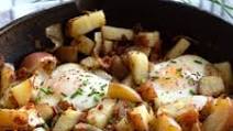 Skillet Baked Eggs with Country Potatoes and Bacon Skillet Baked Eggs with Country Potatoes and Bacon