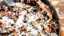 Garlic Portobello Mushrooms with Pecorino Romano Garlic Portobello Mushrooms with Pecorino Romano