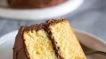 Yellow Cake with chocolate frosting Yellow Cake with chocolate frosting