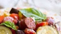 Roasted Ratatouille Bowl (with Hillshire Farm Smoked Sausage & Uncle Ben’s Jasmine Rice) Roasted Ratatouille Bowl (with Hillshire Farm Smoked Sausage & Uncle Ben’s Jasmine Rice)