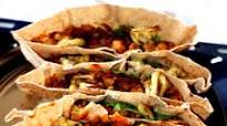 Vegan Arabic Sandwich with spicy chickpeas & eggplants Vegan Arabic Sandwich with spicy chickpeas & eggplants