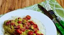 Baked Fish in Foil with Pesto and Tomatoes Baked Fish in Foil with Pesto and Tomatoes