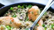 One Pan Chicken And Brown Rice With Vegetables One Pan Chicken And Brown Rice With Vegetables