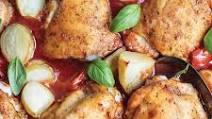 Smoky Tomato-Baked Chicken with Baby Potatoes Smoky Tomato-Baked Chicken with Baby Potatoes