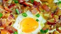 Bacon, Egg, Potato and Cheese One Pan Breakfast Skillet Bacon, Egg, Potato and Cheese One Pan Breakfast Skillet