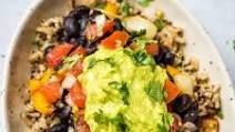 Vegan Burrito Bowl with Quinoa Brown Rice Vegan Burrito Bowl with Quinoa Brown Rice