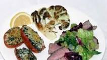 Flank Steak with Red Wine Vinegar and Greens: Low Carb Flank Steak with Red Wine Vinegar and Greens: Low Carb
