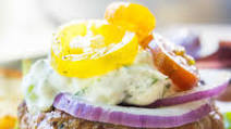 Greek Lamb Burgers with Tzatziki Sauce Greek Lamb Burgers with Tzatziki Sauce