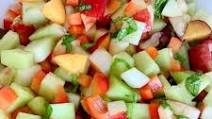Amazing Juicy rainbow Nectarine Melon salsa salad recipe Amazing Juicy rainbow Nectarine Melon salsa salad recipe