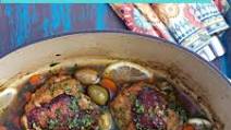 A Cookbook, A Dutch Oven, a Chicken and Olives Recipe A Cookbook, A Dutch Oven, a Chicken and Olives Recipe