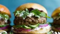 Mediterranean Lamb Burger With Tapenade Mayo, Arugula, and Feta Recipe Mediterranean Lamb Burger With Tapenade Mayo, Arugula, and Feta Recipe